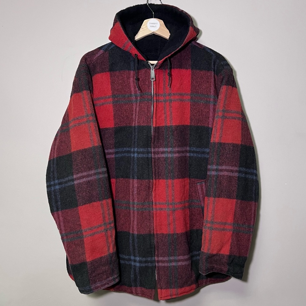 Vintage 80s Sherpa Lined Wool Jacket